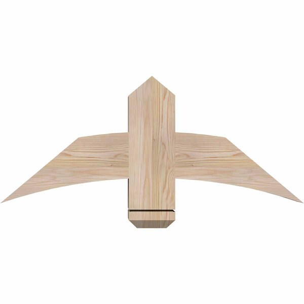 Ekena Millwork Bellingham Smooth Timber Gable Bracket, Douglas Fir, 36"W x 15"H x 5 1/2"D x 5 1/2"F, 10/12 Pitch GBW036X15X0606BEL00SDF - main